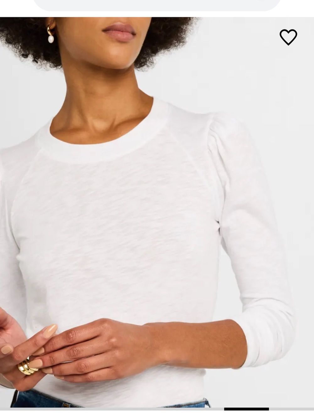 Veronica Beard White Mason Long-Sleeve Baseball Tee